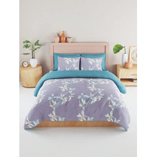 Deals, Discounts & Offers on  - Bianca 192TC Bamboo Micro King Bedsheet with 2 Pillow Covers -3Pc Set (Tokyo-Bay) Floral-Purple