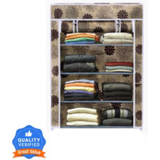 Deals, Discounts & Offers on Furniture - Flipkart Perfect Homes Studio 4 Rack Collapsible Waardrobe-FLOWER PP Collapsible Wardrobe(Finish Color - Beige, DIY(Do-It-Yourself))