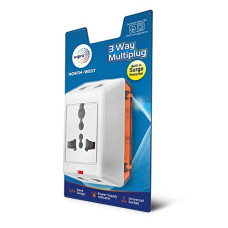 Deals, Discounts & Offers on Electronics - Wipro 3 Way Multiplug Adaptor with 1 Universal Socket |Inbuilt Surge Protection & Power Supply Indicator | Compact & Light Weight | 6Amp Multiplug Socket