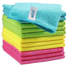 Deals, Discounts & Offers on Home Improvement - HOMEXCEL Microfiber Cleaning Cloth,12 Pack Cleaning Rag,Cleaning Towels With 4 Color Assorted,11.5