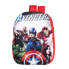 Deals, Discounts & Offers on Backpacks - Kuber Industries Marvel Avengers Plush Backpack|2 Compartment Velvet School Bag|Durable Toddler Haversack
