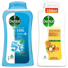 Deals, Discounts & Offers on  - Dettol Body Wash and Shower Gel, Cool - 250ml and Dettol Body Wash and Shower Gel, Nourish - 250ml
