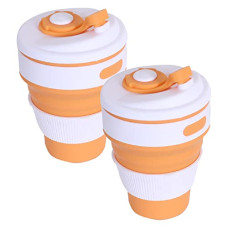 Deals, Discounts & Offers on  - Kuber Industries Collapsible Coffee Cup|Silicone Portable Travel Coffee Mug|Camping Cup with Lid
