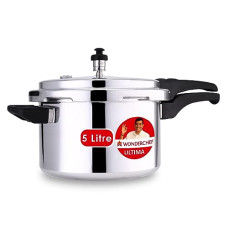 Deals, Discounts & Offers on Cookware - Wonderchef Outer Lid Aluminium Ultima Pressure Cooker, 5 litres, Silver