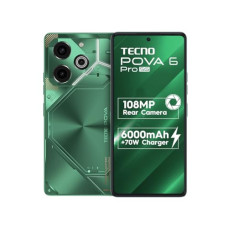 Deals, Discounts & Offers on Electronics - [Use Card] TECNO POVA 6 PRO 5G (16GB*+256GB) | 108MP Camera + 32MP Selfie Camera | 120Hz Dot-in AMOLED Display | Dual Speakers with Dolby Atmos | 6000mAh & 70W Charger | Arc Interface | Comet Green