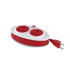 Deals, Discounts & Offers on Electronics - Goldmedal 240V Gio 2 Pin 2.5 Mtr Cable Extension Cords (White And Red)