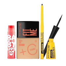 Deals, Discounts & Offers on Beauty Care - Maybelline Makeup Kit PV Sindhu's Everyday Essentials - Eyeliner, Skin Tint, Lip Balm, Kajal Combo