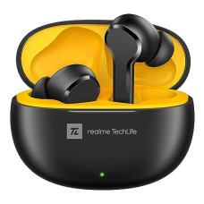Deals, Discounts & Offers on Headphones - realme TechLife Buds T100 Bluetooth Truly Wireless in Ear Earbuds with mic, AI ENC