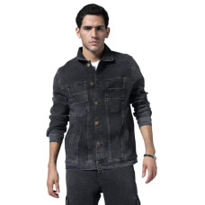 Deals, Discounts & Offers on Men - Hubberholme Men's Solid Cotton Regular Fit Denim Look Jacket - Fashionable Full Sleeve Western Style Jacket with Buttoned Full-Front Opening, Classic Collar