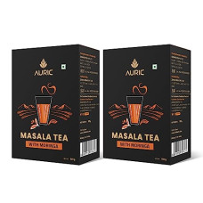 Deals, Discounts & Offers on  - Auric Kadak Moringa Masala Tea - Black Tea from Assam & Darjeeling | Tea Blended with 7 Real Spices (Cardamom, Cinnamon, Ginger, Black Pepper, Tulsi, Star Anise, Clove) 1 Kg