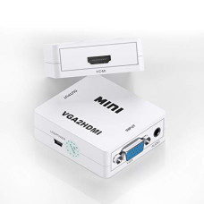 Deals, Discounts & Offers on Electronics - Lapster VGA to HDMI, Mini HD 1080P 3.5mm Audio VGA to HDMI HD HDTV Video Converter Box Adapter VGA2HDMI