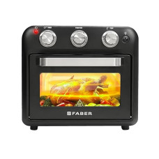 Deals, Discounts & Offers on  - Faber 20L 1500W Air Fryer Oven | Fry, Bake, Roast, Toast, Defrost, Grill, Reheat & Broil | 85% Less Oil | Temperature & Timer Control, Preset Cooking Options, Convection Function, Auto-Off | (Black)