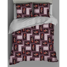 Deals, Discounts & Offers on  - Rubix Home Mesmerize Microfiber Cotton Feel Flat Double Bedsheets with 2 Pillow Covers | Double Bed Breathable Bedsheet | Wrinkle Free | Ultrasoft 120 TC Super Soft | Modern Red Shade Hints