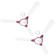 Deals, Discounts & Offers on  - Havells 1200mm Equs Energy Saving Ceiling Fan (White Maroon, Pack of 2)