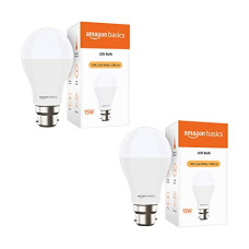 Deals, Discounts & Offers on  - amazon basics - 15W LED Bulb, Cool White (Base B22, Pack of 2)
