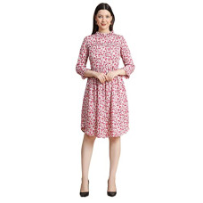 Deals, Discounts & Offers on Women - KERI PERRY Women's Multicolour Polyester Block Print Fit & Flared Western Dress | Dress