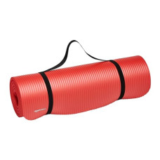 Deals, Discounts & Offers on  - Amazon Basics 13mm Extra Thick NBR Yoga and Exercise Mat with Carrying Strap, Red