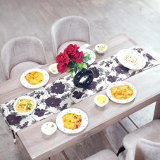 Deals, Discounts & Offers on  - Furnishing Hut Chenille Dining Table Runner, Printed Anti Skid Runner for Dining / Center Table, Suitable
