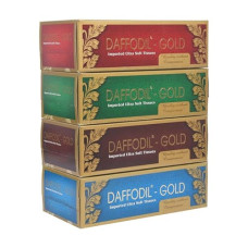 Deals, Discounts & Offers on  - DAFFODIL Gold 2 Ply Facial Tissue Box | Car Tissue | Carton Box | (100 Pulls Per Box, 200 Sheets) White Pack Of 4