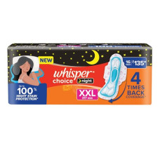Deals, Discounts & Offers on Health & Personal Care - Whisper Ultra Overnight Sanitary Pad For Women With Wings - Xxl Plus, 16 Pads