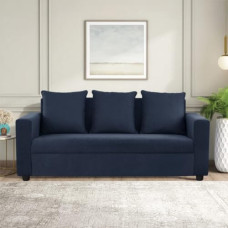 Deals, Discounts & Offers on Furniture - [For SBI Credit Card] FURNY Livino 3 Seater Fabric Sofa Set in (Blue)