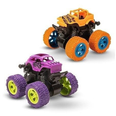 Deals, Discounts & Offers on  - Toy Imagine 4x4 Mini Monster Friction Power Truck Pack of 2 Kids Age 3-8 | 360 Drift Stunt Car | Push & Go Forward | Off-Road Toy Car | Best Birthday Gift