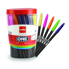 Deals, Discounts & Offers on  - Cello One Blue Ball Pen Jar of 60 Units |Ball Pens Blue | Jar of 60 Units | Ball Pens Set for Students | Pens for Office Use | Ball Pens for Writing Pens | Best pen
