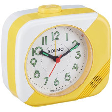 Deals, Discounts & Offers on  - Amazon Brand - Solimo Table Alarm Clock | 4-Step Volume with Lighting and Night Glow | White and Yellow