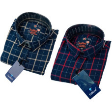 Deals, Discounts & Offers on  - VellicalMen Slim Fit Checkered Spread Collar Casual Shirt(Pack of 2)
