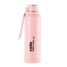 Deals, Discounts & Offers on  - Cello Puro Steel-X Benz 900 | Leak Proof| Wide Mouth & Easy to Open | Insulated Inner Steel Outer Plastic Water Bottle | 730ml | Pink