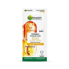Deals, Discounts & Offers on Beauty Care - Garnier Skin Naturals, Serum Mask, Brightening & Anti-Spots, Ampoule Mask Pineapple, 1pc, 15g