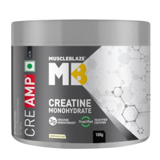 Deals, Discounts & Offers on  - MuscleBlaze Creatine Monohydrate CreAMP, Trustified Certified Creatine (Unflavoured, 100 g / 0.22 lb, 33 Servings)
