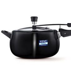 Deals, Discounts & Offers on Cookware - KENT Hard Anodised 5 Litre Pressure Cooker with SS Inner Lid | 3.25 mm Thick Base | Non Reactive, Non Toxic & Non Staining Food Grade Surface | Long Lasting Sealing Gasket | Induction Friendly | Black