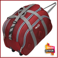 Deals, Discounts & Offers on  - Aliva Luggage56 L Strolley Duffel Bag - WDB-1172 Stylish and Spacy Wheel Duffel Bag For Traveling Dufflel and more - Maroon - Large Capacity