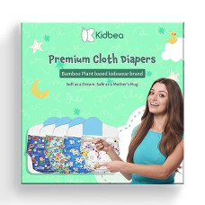 Deals, Discounts & Offers on Baby Care - Kidbea Premium Adjustable Baby Cloth Diaper For 5Kg-17Kg (0 to 3 years) | Washable & Reusable | Breathable & Skin-Friendly| Pack OF 4| 4 Diapers & 4 Organic 100% cotton inserts/pads (ASSORTED PRINTS)