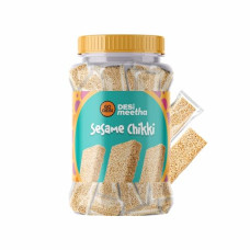 Deals, Discounts & Offers on  - Go Desi Sesame Chikki Jar | Til Chikki | Nutritious Bar | No Added Preservatives and Colours | Gajak | Sweets | Gazak | 50 pieces