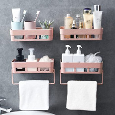 Deals, Discounts & Offers on  - Primax Self Adhesive Bathroom Shelf/Bathroom Organizer Shelf/Wall Mount Bathroom Accessories(Pink-Pack of 2)