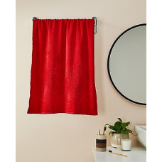 Deals, Discounts & Offers on  - Amazon Brand - Solimo 100% Cotton Bath Towel | Pack of 1 | Extra Large Size | 340 GSM (Red)