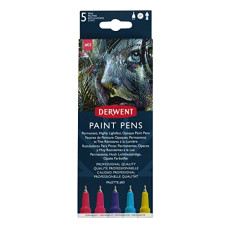 Deals, Discounts & Offers on  - Derwent Permanent Highly Lightfast Opaque Paint Pens, Set of 5 (Palette #3)