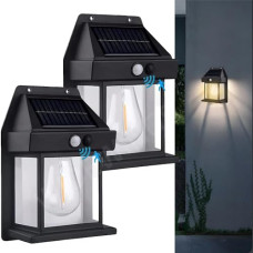 Deals, Discounts & Offers on  - Eyvyn Solar Wall Lights Outdoor, Wireless Dusk to Dawn Porch Lights Fixture, Solar Wall Lantern with 3 Modes & Motion Sensor, Waterproof Exterior Lighting (Pack Of 1)
