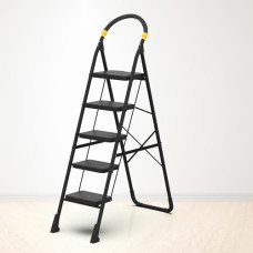 Deals, Discounts & Offers on  - Asian Paints TruCare Home Ladder, Foldable with 5 Slip-Resistant Steps | 5 Year Warranty | Durable, Heavy Duty, Anti-Skid Steel Ladder | Guard Rail