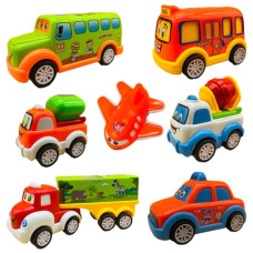 Deals, Discounts & Offers on  - KAVANA Pull Back Vehicles//Push And Go Crawling Toy Car,Kids Toy Including Car,Truck,Taxi,Bus,Plane And Construction Toys For Toddlers Birthday Gifts For Boys 2 3 4 5 6 Year,Multicolor