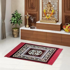 Deals, Discounts & Offers on  - STATUS Multipurpose Pooja Prayer Mat 18x18 inch Pooja Assan (MEHROON)