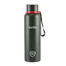 Deals, Discounts & Offers on  - Cello Duro Tuff Kent Stainless Steel Vacuum Insulated Flask 750ml, Green | Hot & Cold Water Bottle with Screw lid | Scratch Resistant DTP Coating Flask | Double Walled Silver Bottle