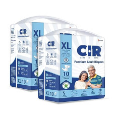 Deals, Discounts & Offers on  - CIR Premium Adult Tape Diapers- All Night Protection with Aloe Vera, XL (Waist 48-57 inches)- 10 Units x Pack of 2