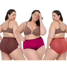 Deals, Discounts & Offers on Women - YOMUSHI Plus Size Cotton Panties vFor Women | High Waist Panty with Full Coverage Panty/Brief/Hipster| Plus Size