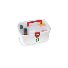Deals, Discounts & Offers on  - Filox Plastic Medical Box 1 Piece Emergency Medical Box Portal Box Medicine Storage BPA Free Detachable Tray Medical Box Medicine Organizer, White