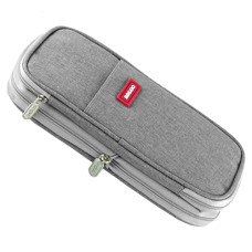 Deals, Discounts & Offers on  - Storite Big Capacity Pencil Stationery Box Pen Case Office College School Travel Large Storage High Capacity Bag Pouch Holder Box Organizer School Supplies Office Stuff - Light Grey
