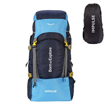 Deals, Discounts & Offers on Backpacks - Impulse 60 Litres Keep Discovering Light Waterproof Rucksack Trekking Hiking Camping Outdoor Camps Luggage Bags Tour Travel Backpack with Rain Cover
