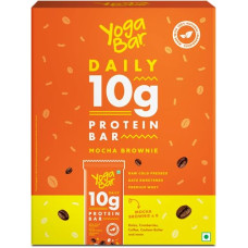 Deals, Discounts & Offers on  - Yogabar Mocha Brownie 10g Protein Bars [Pack of 6], Protein Blend & Premium Whey, 100% Veg, Rich Protein Bar with Dates, Vitamins, Fiber, Energy & Immunity